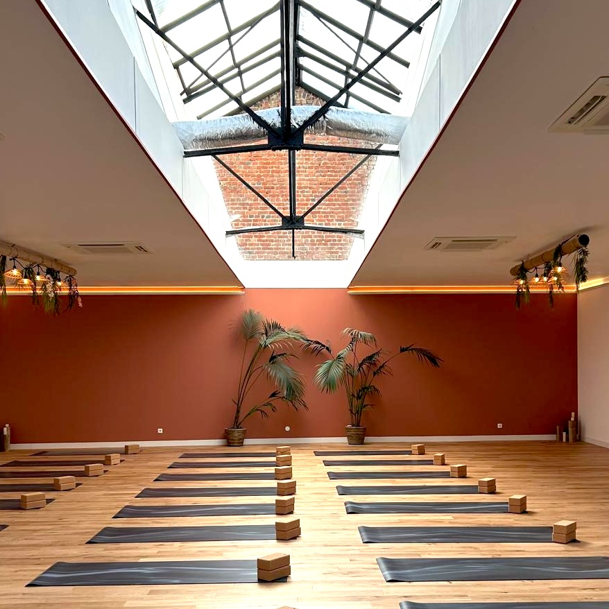 Yoga practice at Les Yogis studio in Lille
